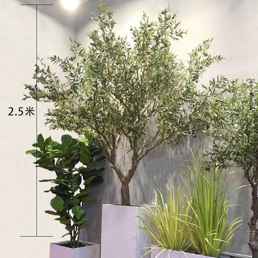 wholesale Custom Height Large Artificial Olive Tree Fiberglass Evergreen Big Size Natural Tree artificial big trees