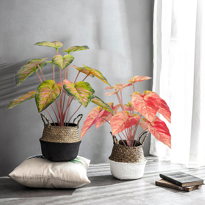 BONSAI ARTIFICIAL CALADIUMS PLANT BUSH for table decoration