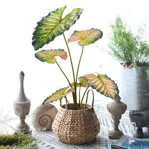 Potted Green ARTIFICIAL CALADIUM PLANT for interior or outdoor decoration