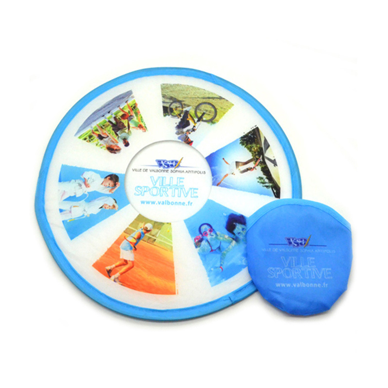 Factory Direct Sale Promotional Multifunctional Advertising Hand Fans Nylon Pet Toys Foldable Sublimation Flying Disc