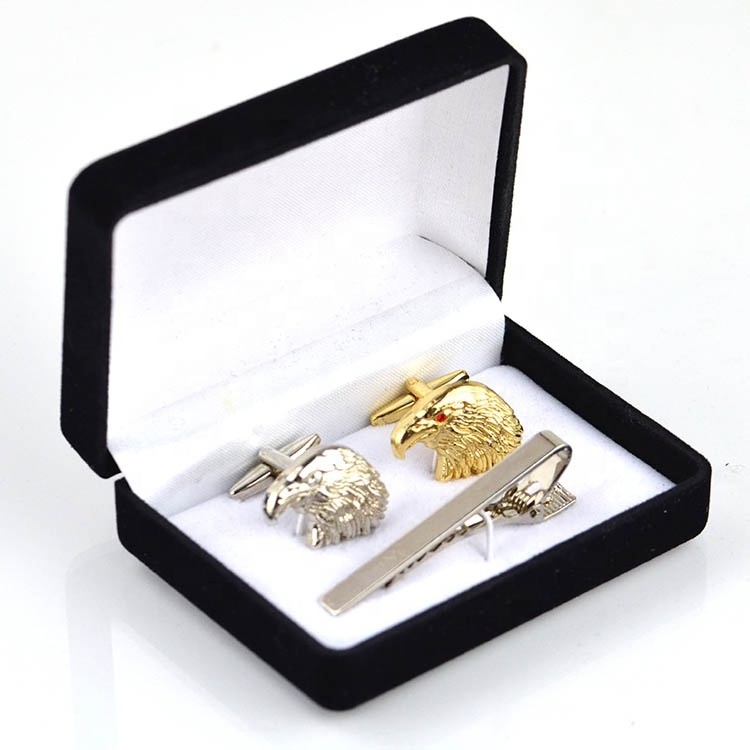 Cuff link manufacture Customized design 3d blank wholesale mens sleeve cuff link and tie clip