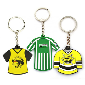 Zhongshan Factory Wholesale Custom Soft PVC 3d Logo Sublimation qr code mini T-shirt Silicon Keychain