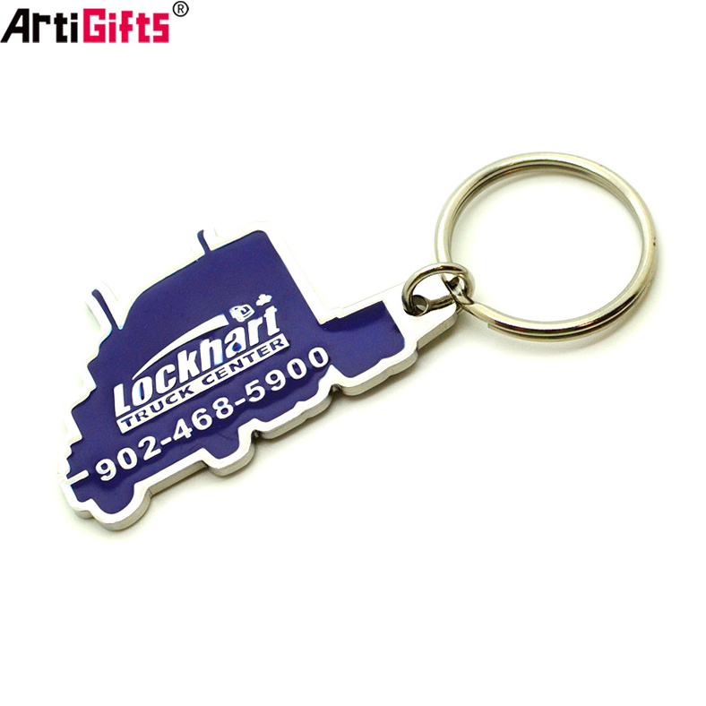 Artigfits Wholesale Souvenir Cheap Custom Car Shaped Parts Model Metal Truck Keychain