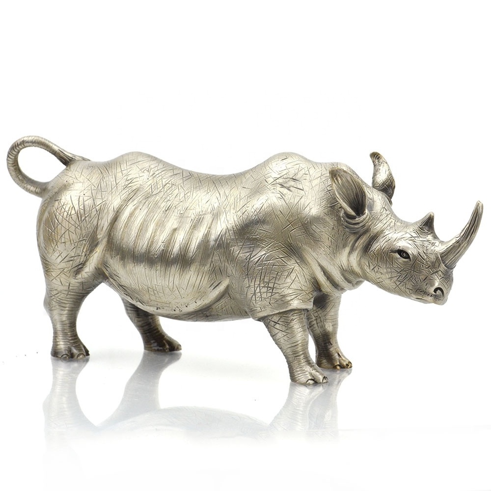 Antique Gold Cast Oem Cheap Small 3D Metal Home Decor Set Custom Bronze Animal One Piece Figurines