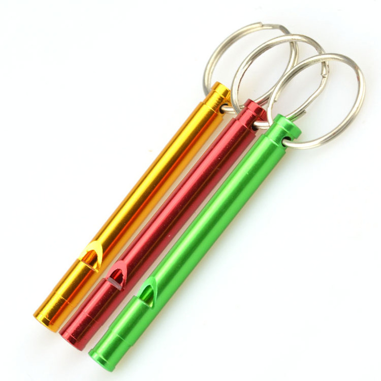 Promotional metal whistle mini led flashlight keychain wholesale