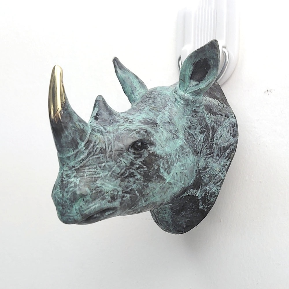 Craft Supplies Cheap Beauty Cute Animal Head Set Metal Home Wall Art Decoration 3D Bronze Bottle Opener