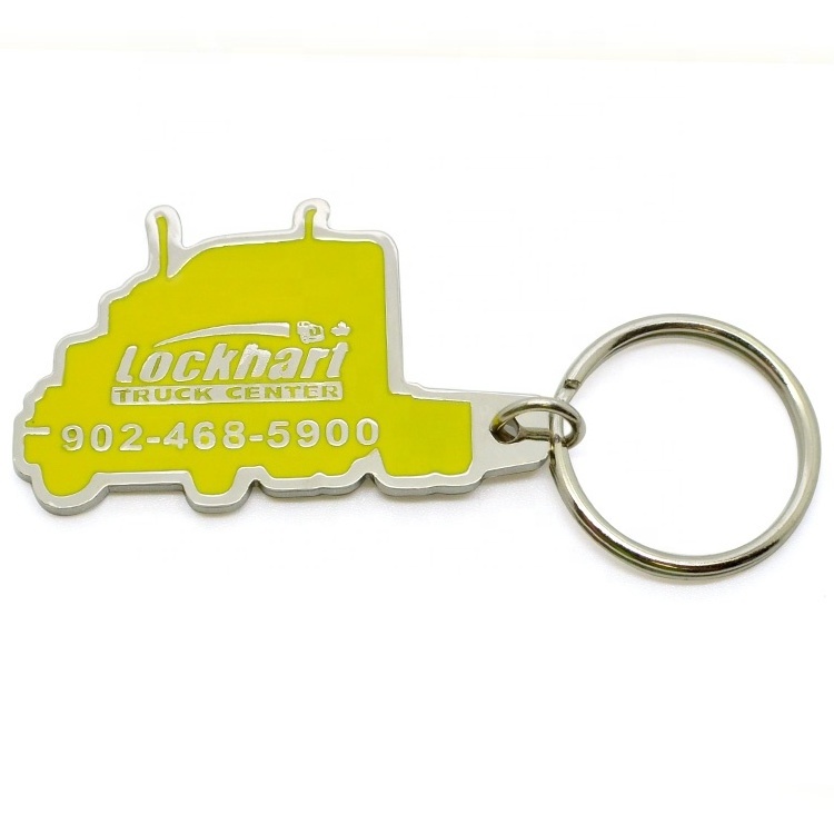 Artigfits Wholesale Souvenir Cheap Custom Car Shaped Parts Model Metal Truck Keychain