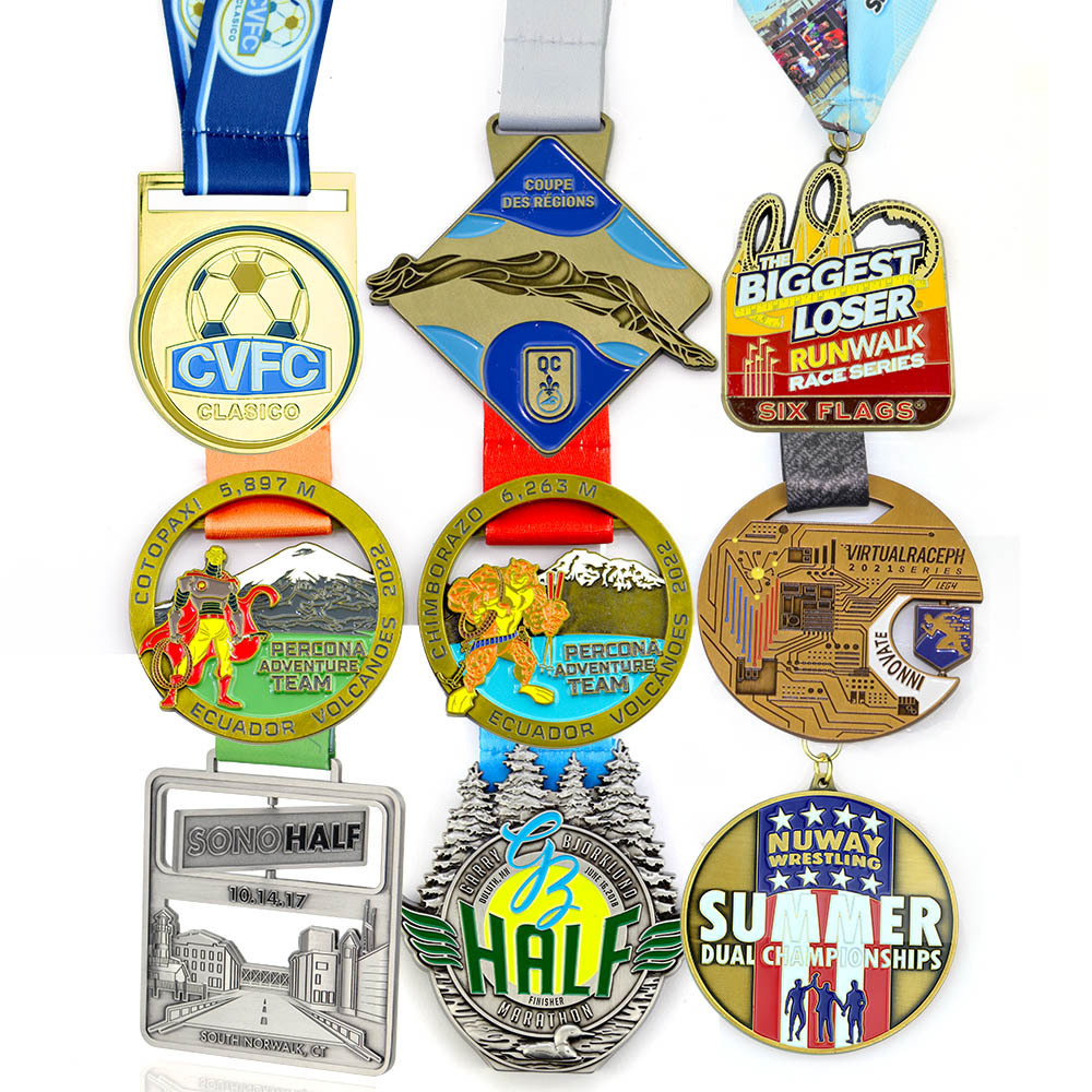 Sports Race Award Medals Gold Blank Metal Plated Custom Made 3d Europe Marathon Medal Medals and Trophies Folk Art