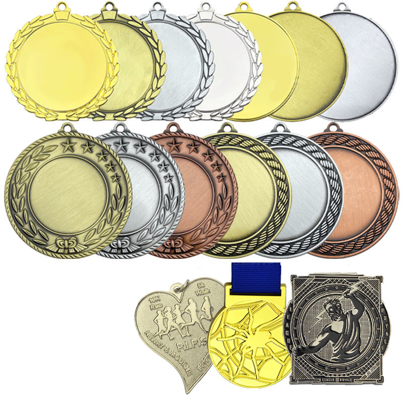 Zhongshan Factory Artigifts Professional Customized Metal Marathon Sports Award Medallion Soccer Trophy Gold Medal