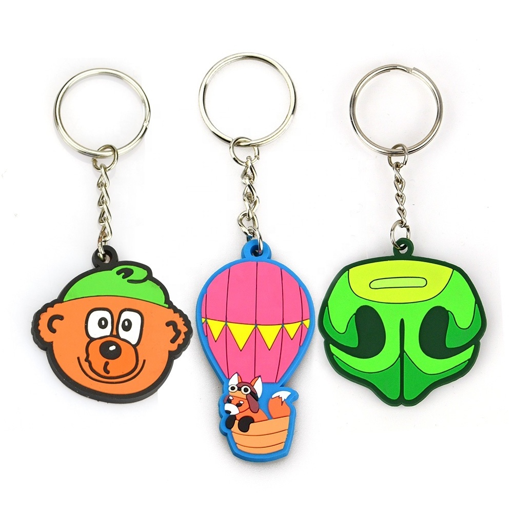 Custom Made Diy Key Ring Keyring Maker Blank Back Soft Rubber Cartoon 2D Pvc Keychain From Artigifts