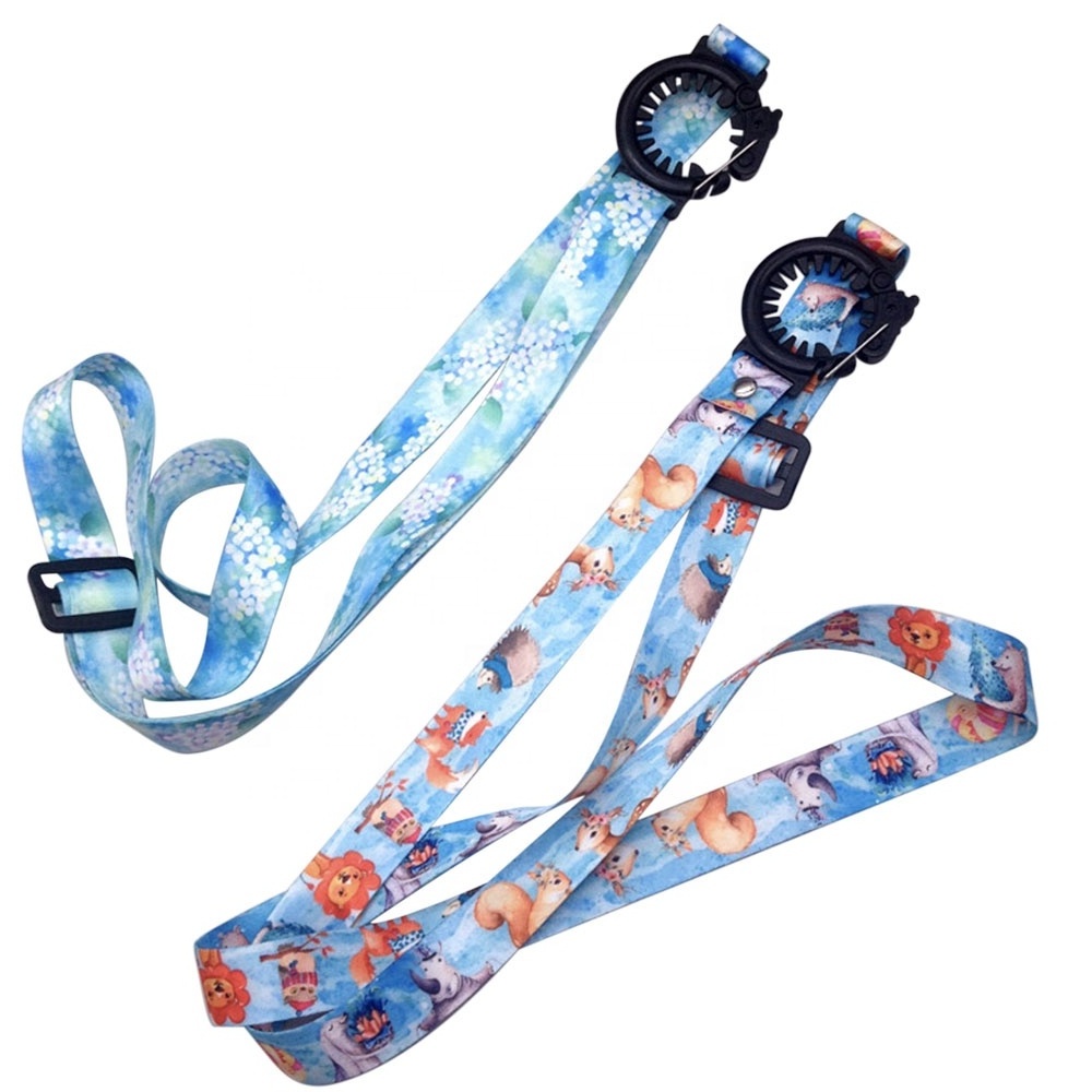 Factory Colorful Sublimation Printing Strap Custom Portable Drink Water Bottle Wine Beer Glass Holder Neck Lanyards