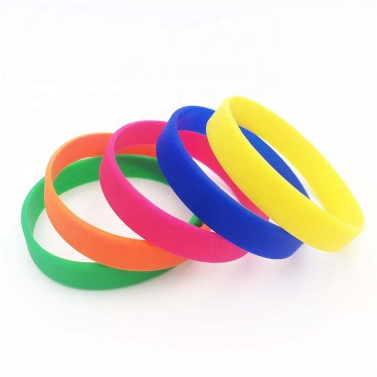 In-stock Promotional Cheap Custom Logo  Rubber Silicone Eco Friendly Printed Bracelet Wristbands