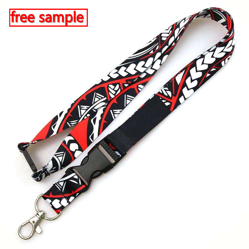 Promotion high quality heat transfer thick printed plain lanyard