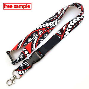 Promotion high quality heat transfer thick printed plain lanyard