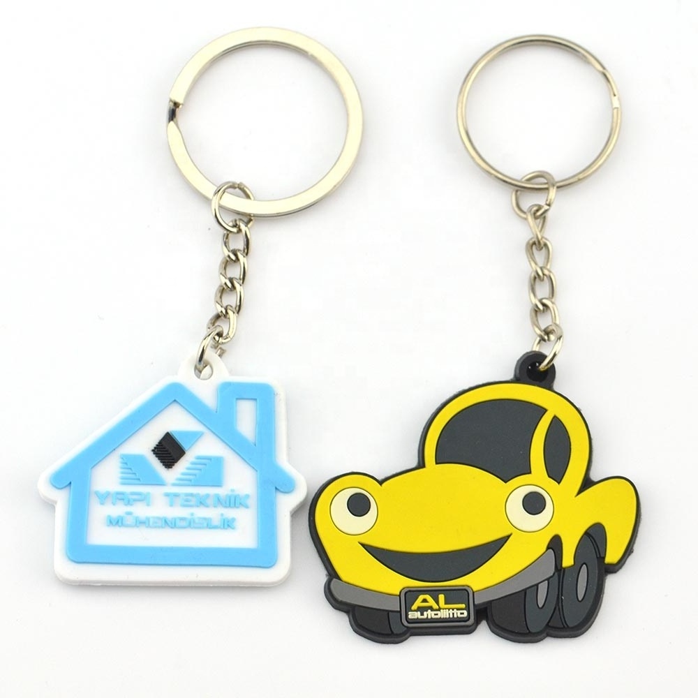 Custom Made Diy Key Ring Keyring Maker Blank Back Soft Rubber Cartoon 2D Pvc Keychain From Artigifts