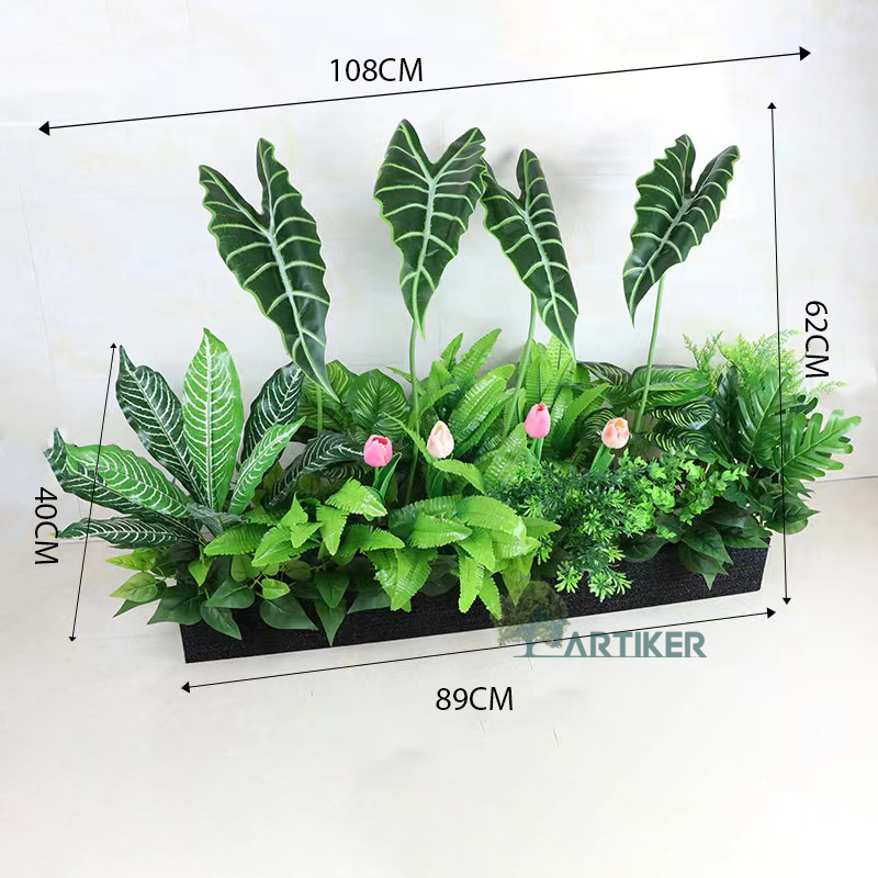 wholesale artificial green plants wedding decoration flower box landscaping