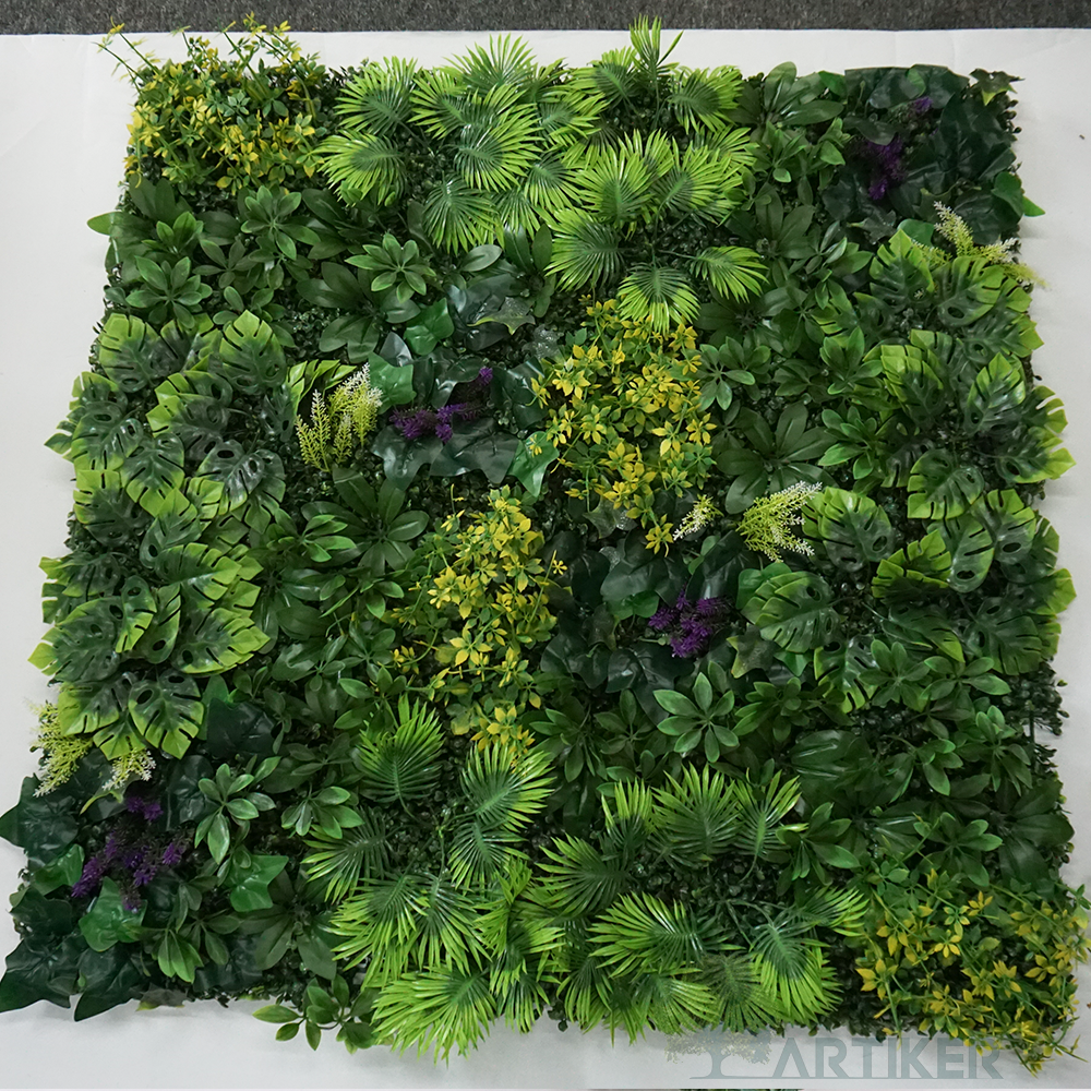 2022 New Products Artificial Garden Green Plant Panels Artificial Plants Wall Backdrop Decorative For Restaurant