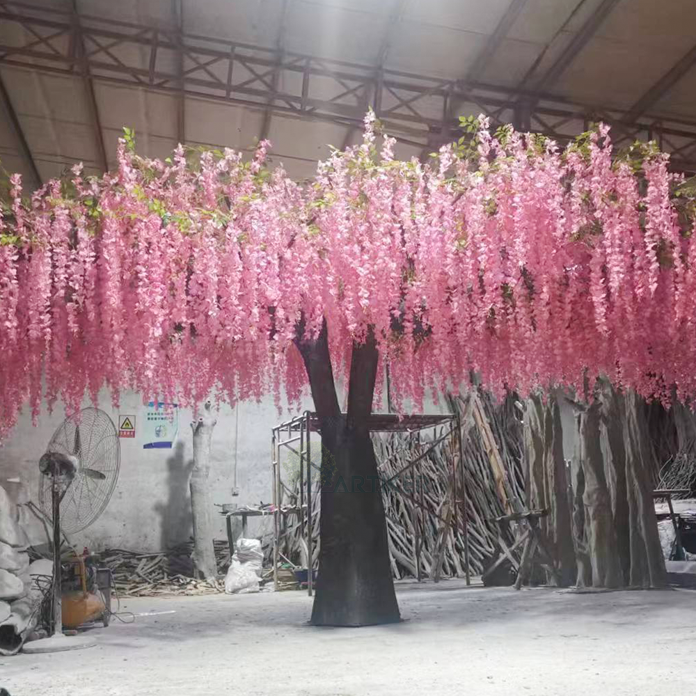 large outdoor indoor lifelike artificial wisteria tree for wedding decoration