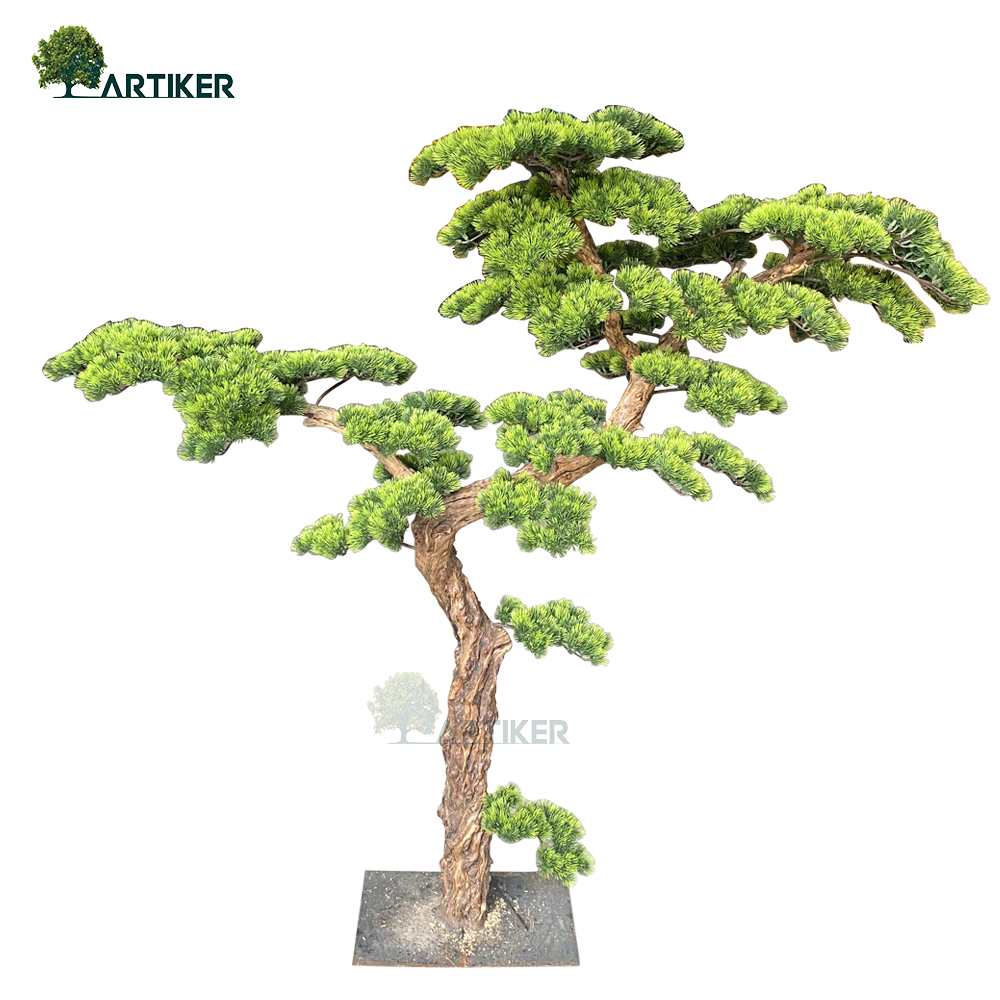 Artificial pine cedar tree fake green pine tree branches for garden decoration