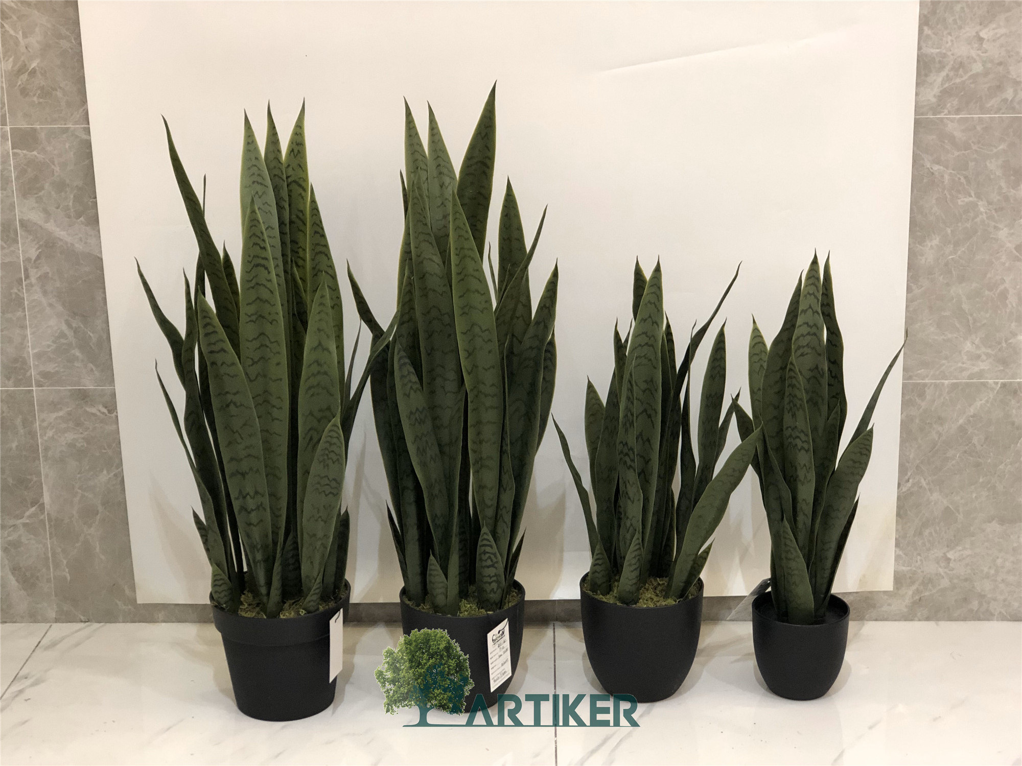 home decoration Artificial  Snake  plant with  pot / wholesale indoor artificial sansiveria bonsai potted plants