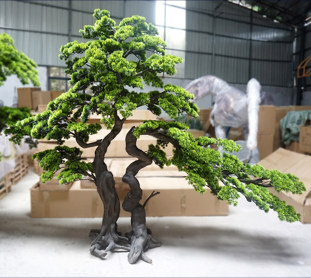 Good quality indoor podocarpus bonsai trees garden ornaments fake pine trees 2m high live artificial pine tree