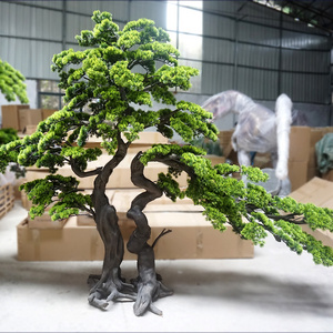 Good quality indoor podocarpus bonsai trees garden ornaments fake pine trees 2m high live artificial pine tree