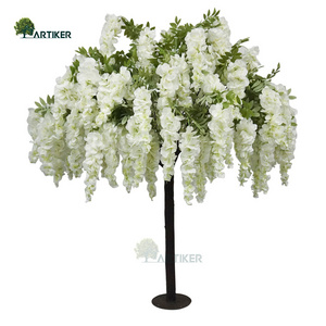 Wholesale hanging flower tree artificial wisteria tree for  wedding table centerpiece