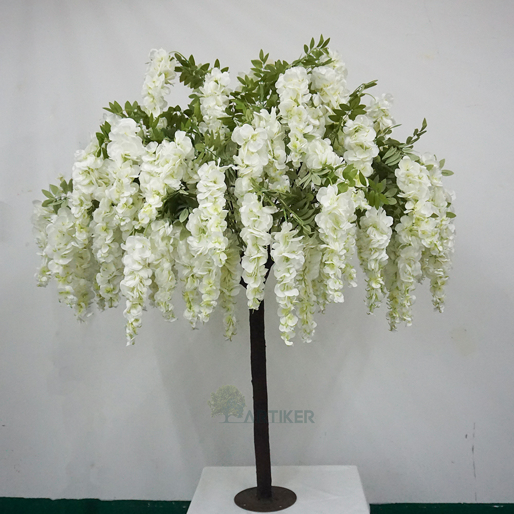 Wholesale hanging flower tree artificial wisteria tree for  wedding table centerpiece