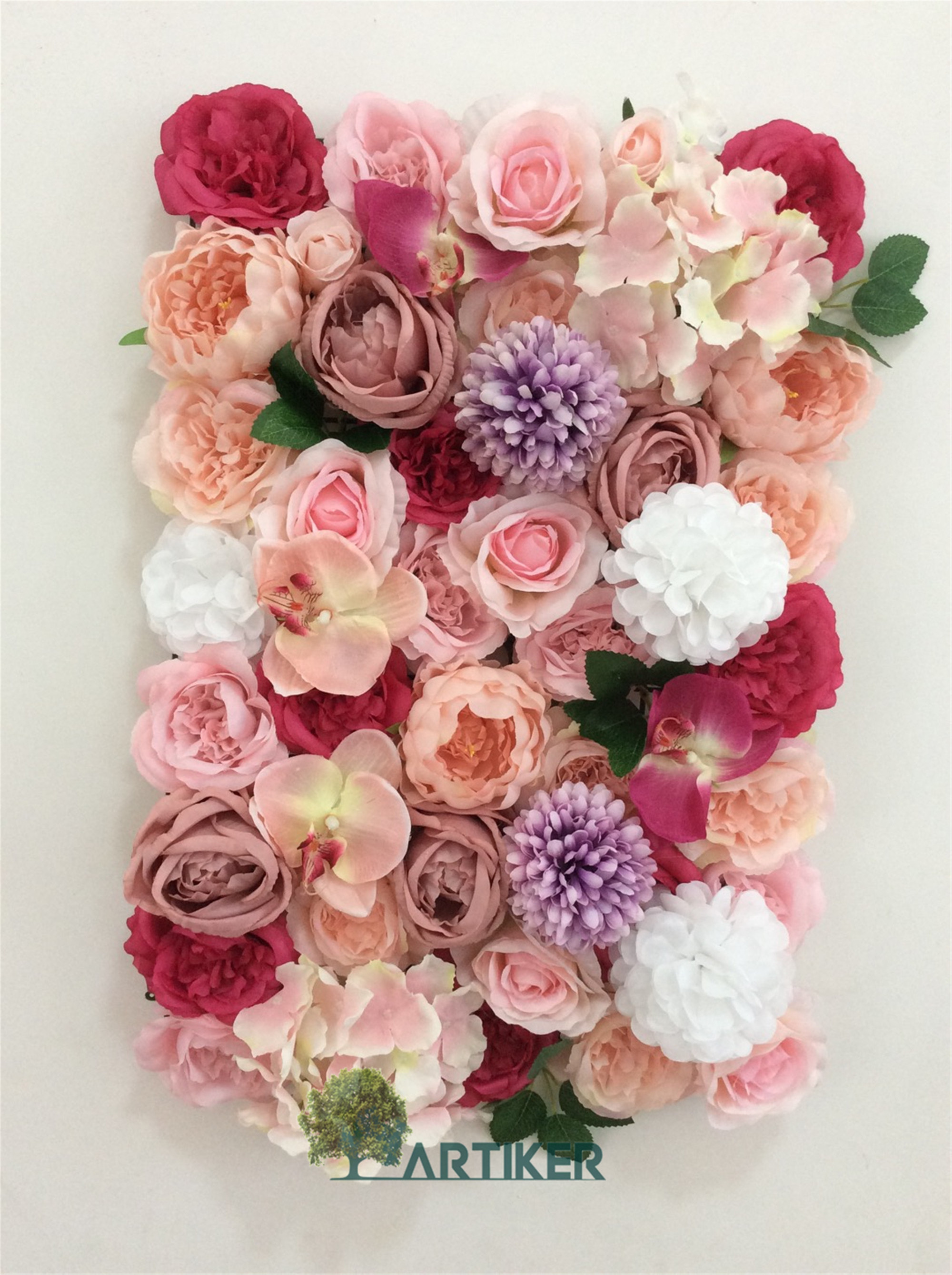 rose gold backdrop panel purple roll baby blue hanging wedding decoration artificisl full 3d silk flower wall