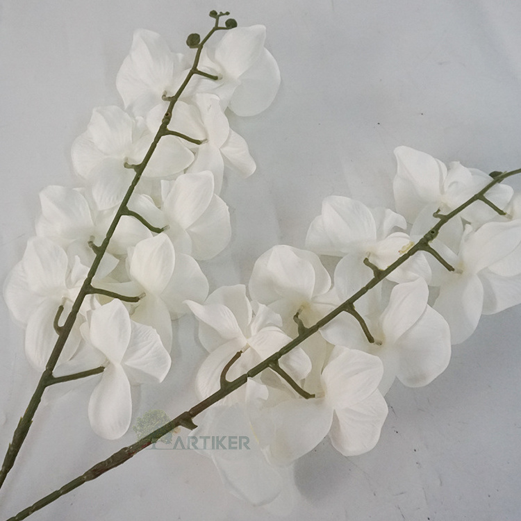 Wholesale Artificial White Butterfly Orchid Real Touch Fabric  Flowers For Wedding Party  Decoration