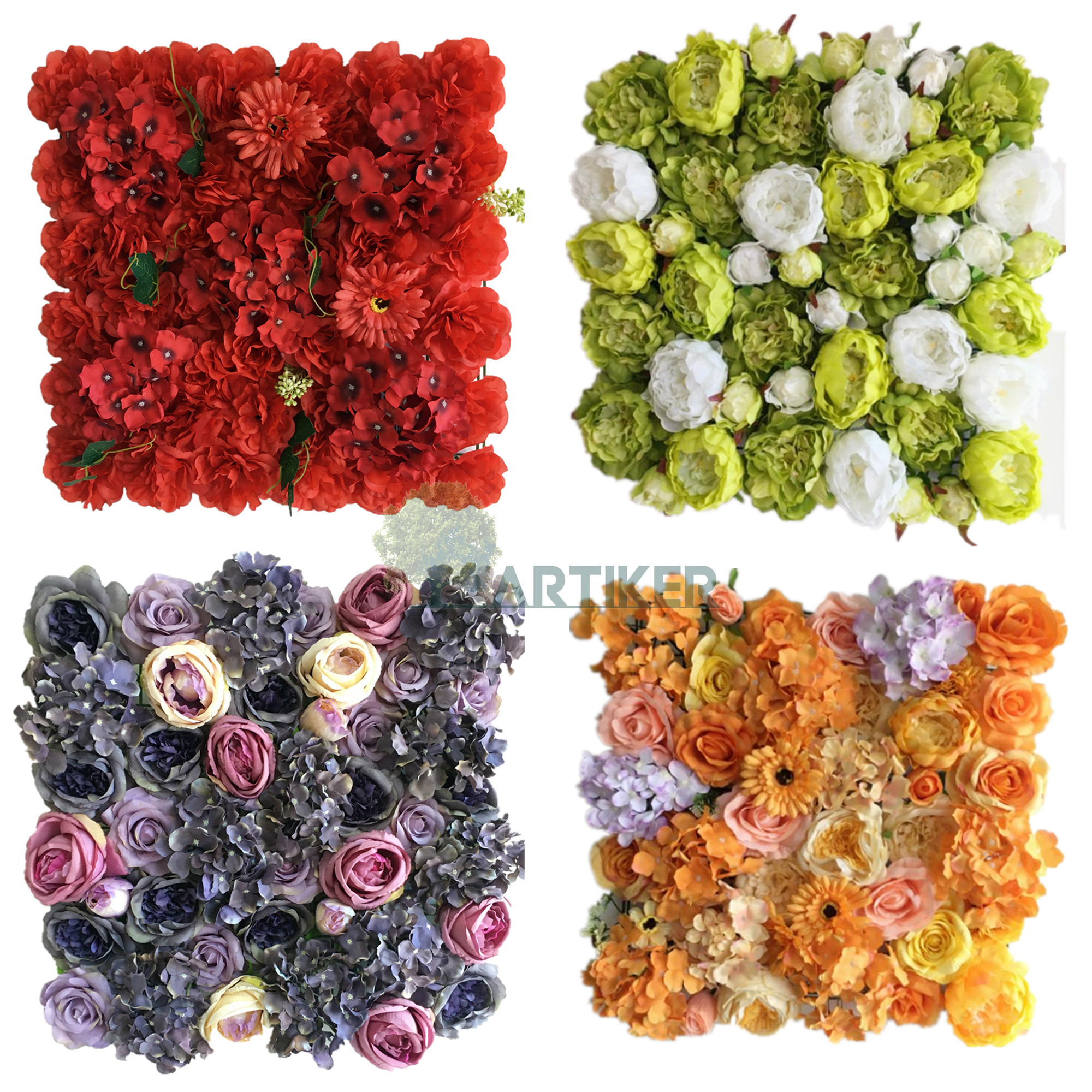 Wedding decoration Arrangement Photography Flowers artificial backdrop flower roll floral panel wall decor