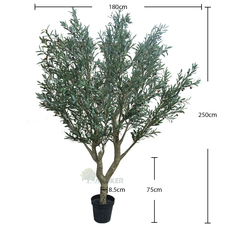 Wholesale Indoor Olive Tree Home Garden Decoration Large Bonsai Artificial Olive Tree