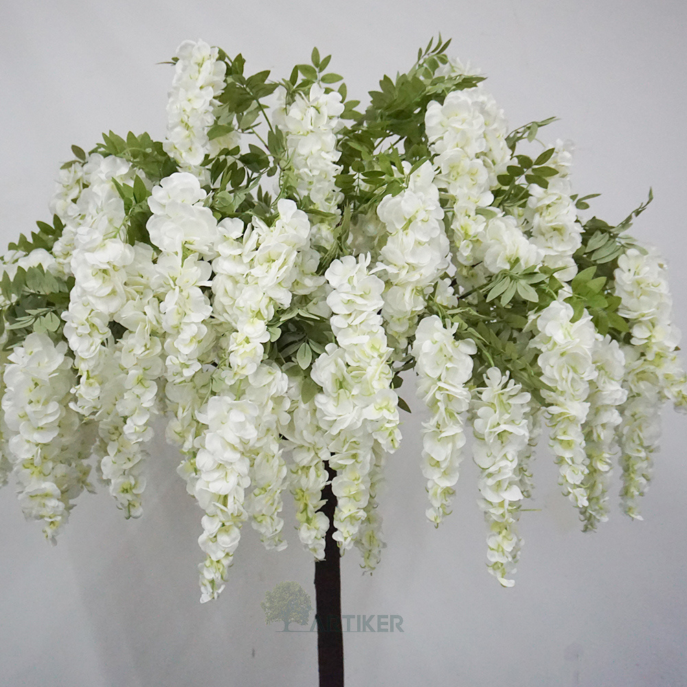 Wholesale hanging flower tree artificial wisteria tree for  wedding table centerpiece