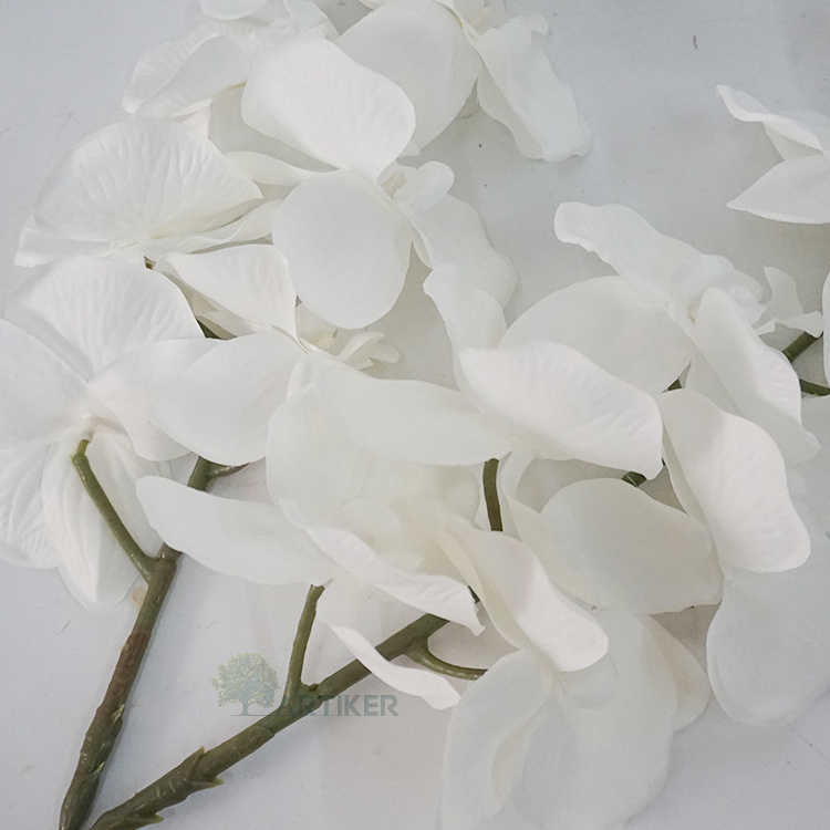 Wholesale Artificial White Butterfly Orchid Real Touch Fabric  Flowers For Wedding Party  Decoration