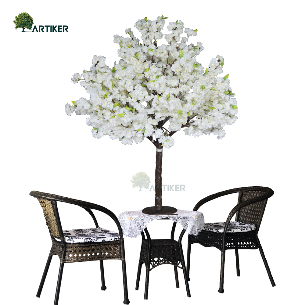 Fake white sakura tree artificial cherry blossom tree decoration wedding tabletop centerpieces