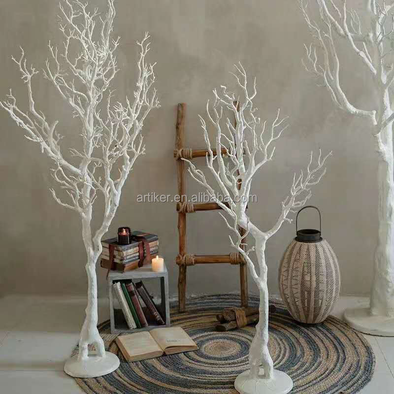 Wholesale decorative artificial dry tree branches without leaves white centerpieces wedding tree