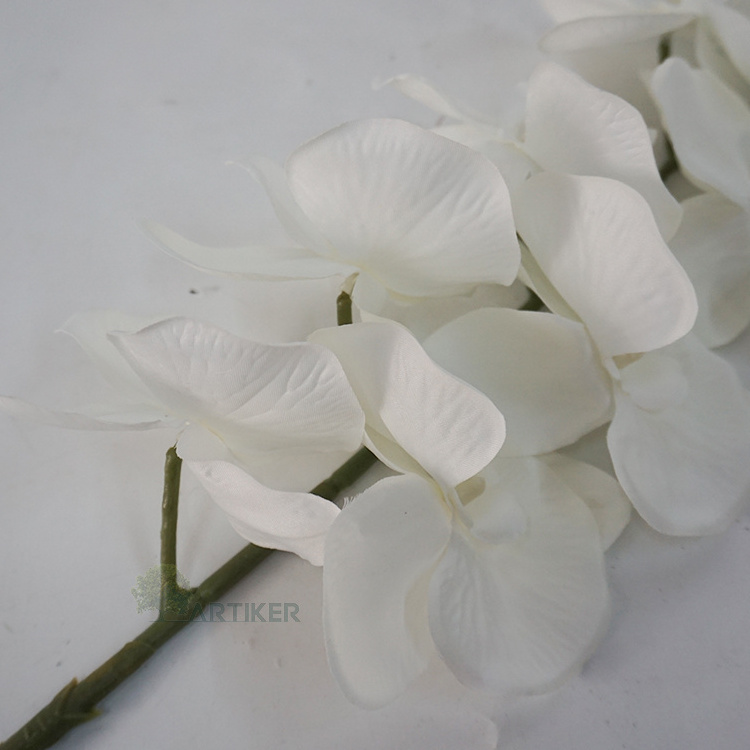 Wholesale Artificial White Butterfly Orchid Real Touch Fabric  Flowers For Wedding Party  Decoration