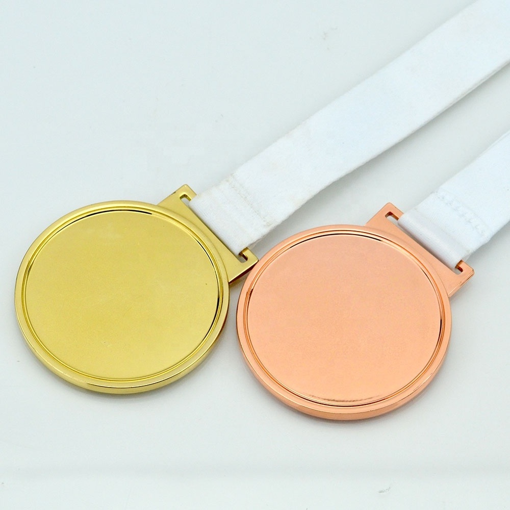 Blank Insert Metal Medallion Medal And Trophies Plain Award Cheap Sublimation Medals Blanks Ribbons To Record