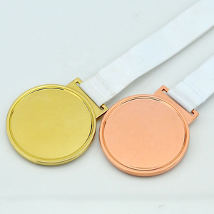 Blank Insert Metal Medallion Medal And Trophies Plain Award Cheap Sublimation Medals Blanks Ribbons To Record