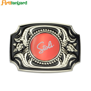 Metal Modern Rectangle Double Pin buckles Brass seat belt custom letter name belt buckles