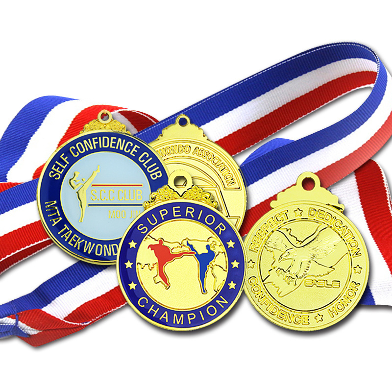 Custom Specialized Shape Logo Metal Sport Medal For Wholesales Metal Crafts Commemorative Trophies Medals Plaques