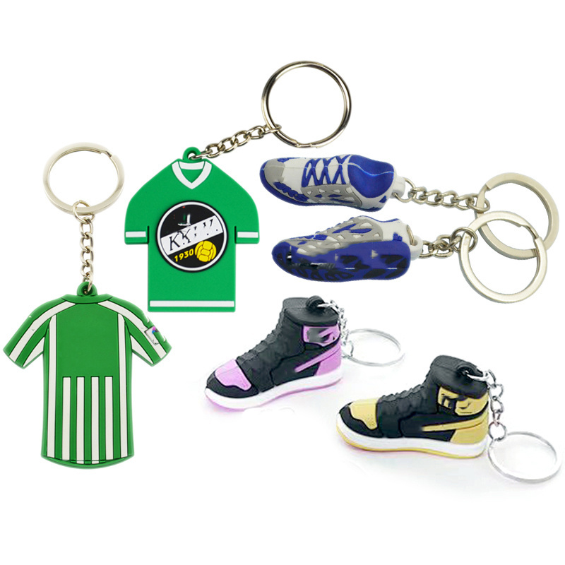 Shoe 3D Mini Basketball Sneaker Rubber Keychains Wholesale Key chain Custom Pvc keyring Keychain