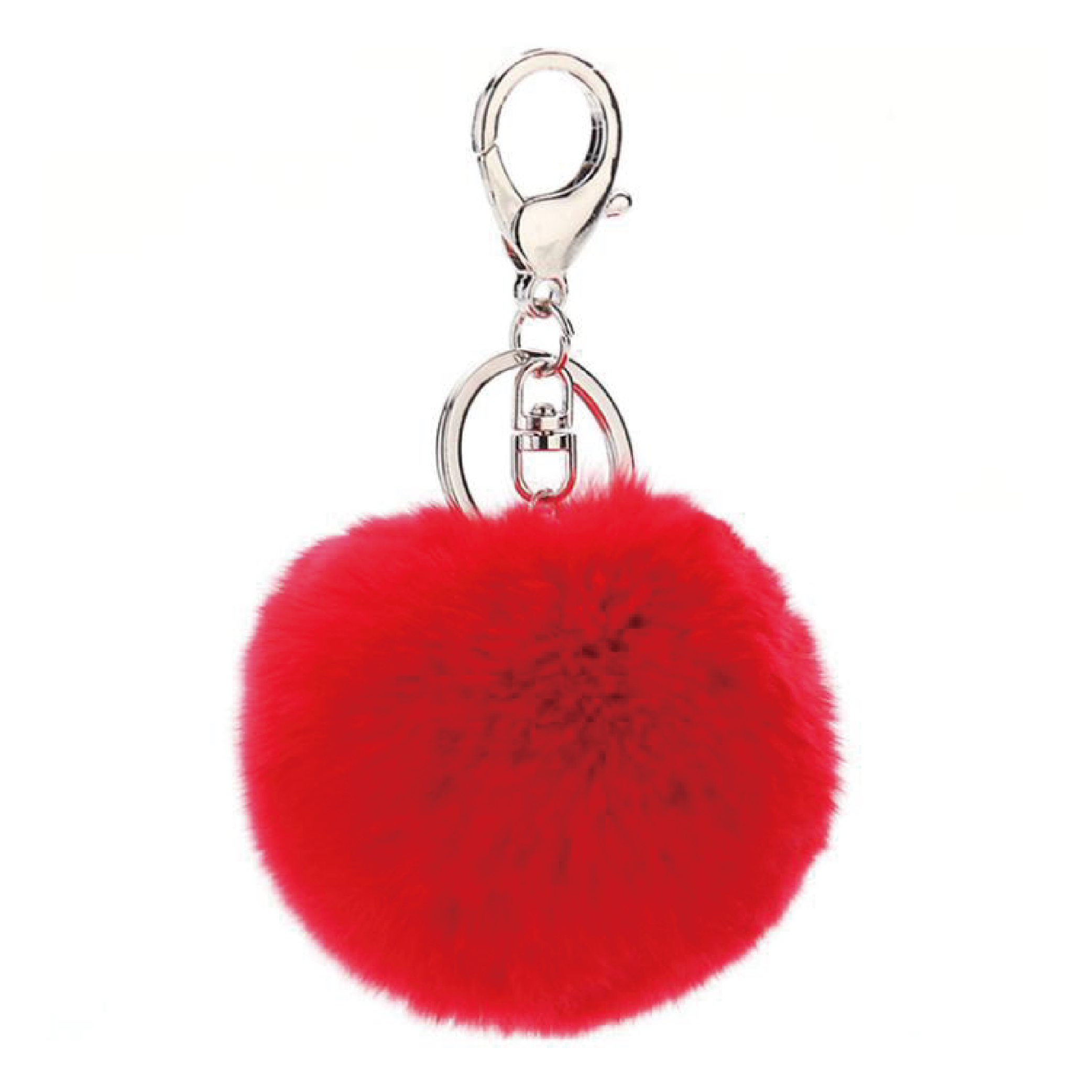 Factory Direct Sale Free Design Promotional Gift Custom Faux Fur Ball Keychain Pom Pom Keychain