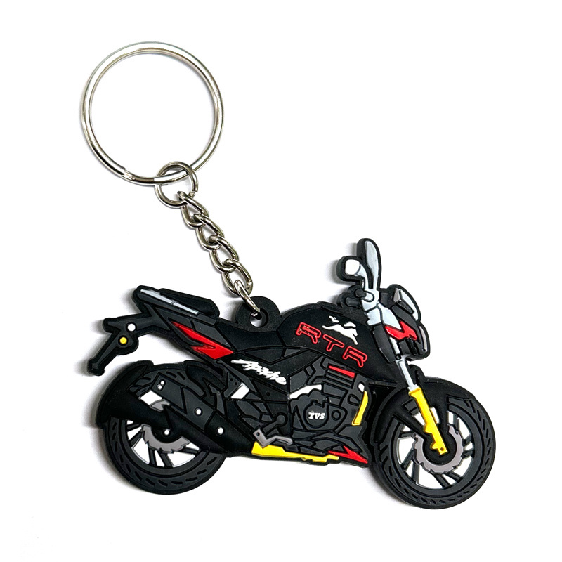 Lovely custom design 3d pvc rubber anime keychain one piece soft car key cover with keychain