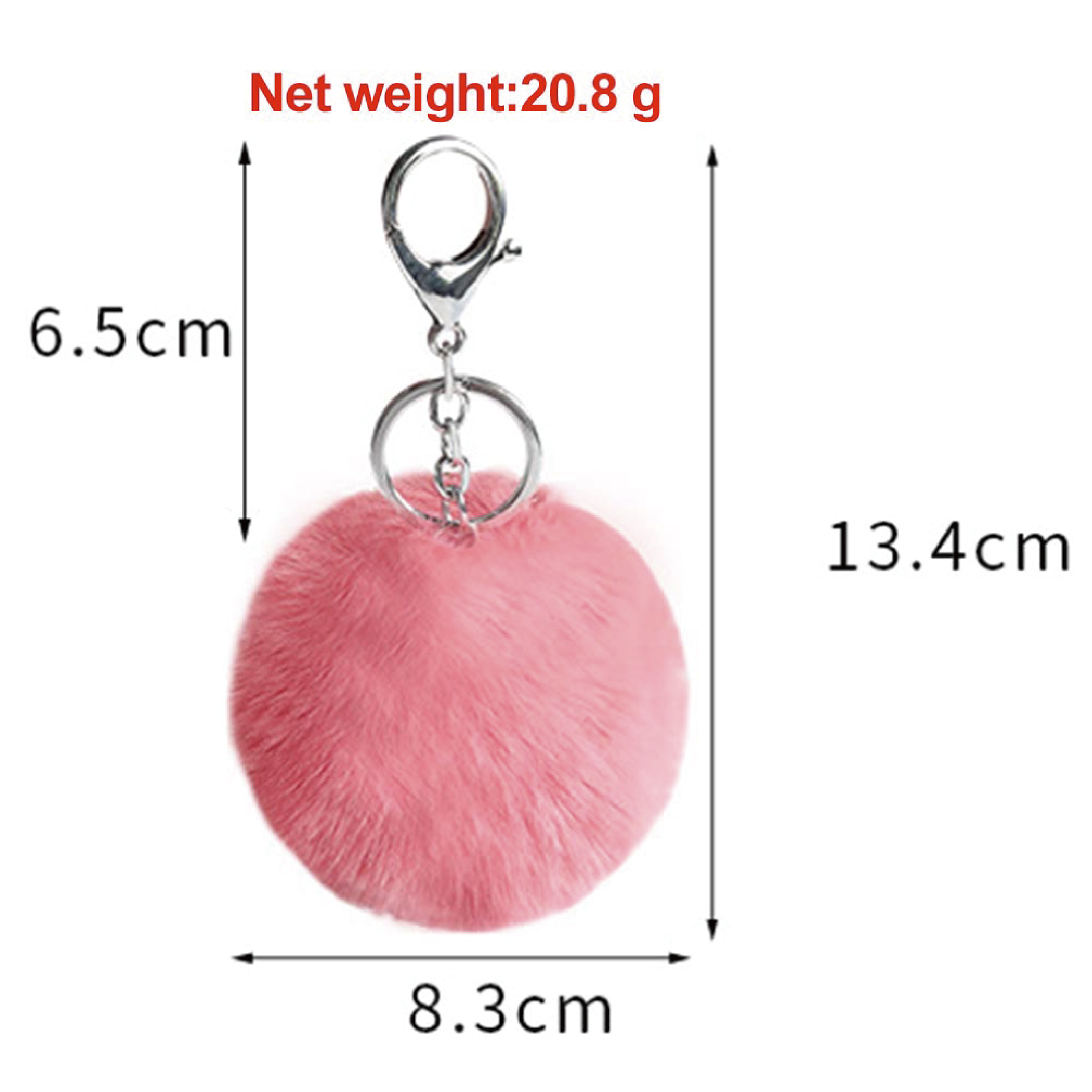 Factory Direct Sale Free Design Promotional Gift Custom Faux Fur Ball Keychain Pom Pom Keychain