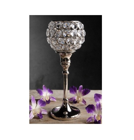 crystal candle holder set