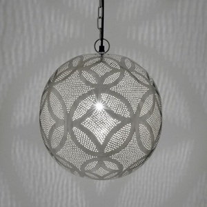 silver moroccan pendant lamp