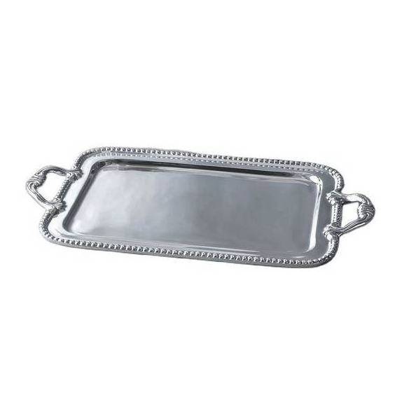 Latest Design Dining Table Decor Designer Border Serving Tray High Standard Quality Aluminium Tray & Dish Kitchen Accessories