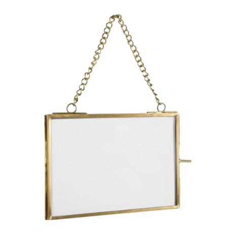 Set of Two Hexagonal Photo Frame Fashionable Design Table Photo Frame Brass Metal Picture Photo Frame