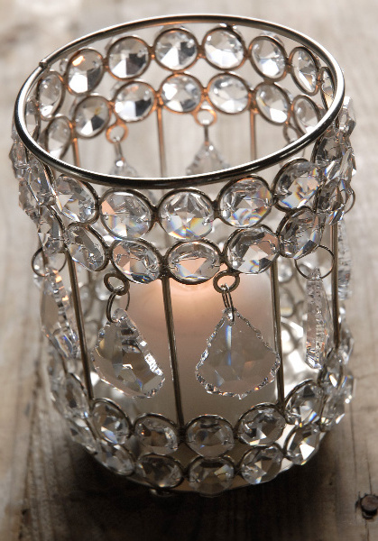 crystal candle holder set